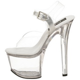 Transparent 18 cm SKY-308 Plateau High Heels