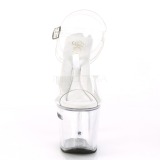 Transparent 18 cm TIPJAR-708RAD stripper sandaletten mit geldfach