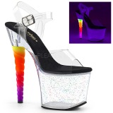 Transparent 18 cm UNICORN-708MG pole dance high heels schuhe