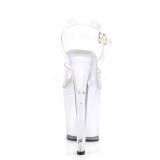 Transparent 20 cm DISCOLITE-808 LED light platform stripper high heel shoes