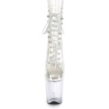 Transparent 20 cm FLAMINGO-1020C exotic pole dance stiefel