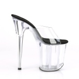 Transparent 20 cm FLAMINGO-801 Exotic stripper high heel mules