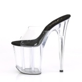 Transparent 20 cm FLAMINGO-801 exotic pole dance mules