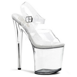 Transparent 20 cm FLAMINGO-808 Acryl Plateau High Heels