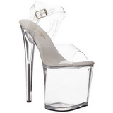 Transparent 20 cm FLAMINGO-808 Acryl Plateau High Heels