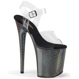 Transparent 20 cm FLAMINGO-808HCP Hologramm plateau high heels