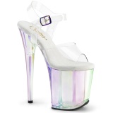 Transparent 20 cm FLAMINGO-808HT Hologramm plateau high heels