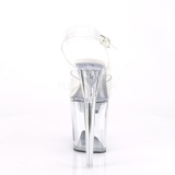 Transparent 20 cm FLASH-808 poledance sandaletten schuhe mit LED plateau