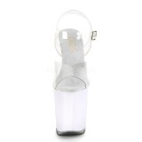 Transparent 20 cm ILLUMINATOR-808 led platform pole dance high heels shoes