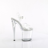 Transparent 20 cm NAUGHTY-8083 Acrylic platform high heels shoes