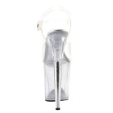 Transparent 20 cm Pleaser FLAMINGO-808MMG glitter high heels schuhe