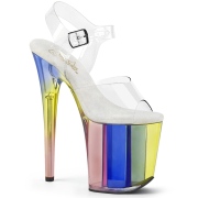 Transparent 20 cm Pleaser FLAMINGO-808RT pole dance high heels schuhe