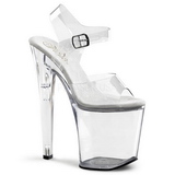 Transparent 20 cm XTREME-808 Acryl Plateau High Heels