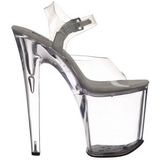 Transparent 20 cm XTREME-808 Acryl Plateau High Heels