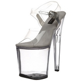 Transparent 20 cm XTREME-808 Acryl Plateau High Heels