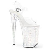 Transparent 23 cm Pleaser INFINITY-908MG glitter high heels schuhe