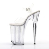 Transparent 23 cm Pleaser INFINITY-908MG glitter high heels schuhe