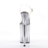 Transparent 23 cm Pleaser INFINITY-908MG glitter high heels schuhe