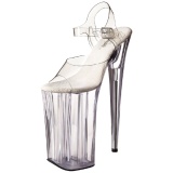 Transparent 25,5 cm BEYOND-008 extrem platform high heels shoes