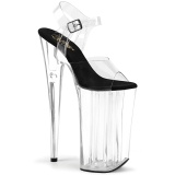 Transparent 25,5 cm BEYOND-0082 pleaser heels - extreme plateau high heels