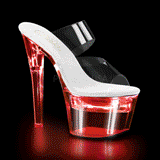 Transparent LED Light 18 cm FLASHDANCE-702 Plateau Women Mules Shoes
