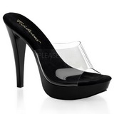 Transparent Schwarz 14 cm COCKTAIL-501 Plateau Mules