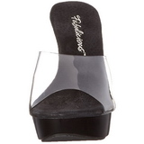 Transparent Schwarz 14 cm COCKTAIL-501 Plateau Mules