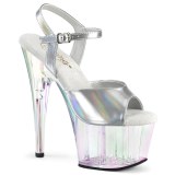 Transparent platform 18 cm ADORE-709HT Silver sandals heels shoes