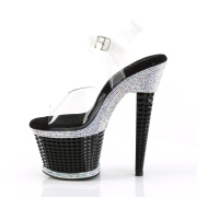 Transparent sandals platform 18 cm SPECTATOR-708RS pleaser high heels sandals