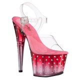 Transparent sandals platform 18 cm STARDUST-708T pleaser high heels sandals