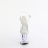 Transparente high heels 19 cm 708RS-02 strass plateau high heels