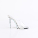 Transparente mules 11,5 cm GALA-01DM strass high heels mules