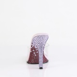 Transparente mules 11,5 cm GALA-01DMM Lavendel strass high heels mules