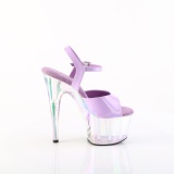 Transparente plateau 18 cm ADORE-709HT Lavendel high heels sandaletten