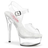 Transparente stöckelschuhe plateau 15 cm EXCITE-608 pleaser stöckelschuhe