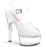 Transparente stöckelschuhe plateau 15 cm GLEAM-608 pleaser stöckelschuhe