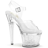 Transparente stöckelschuhe plateau 18 cm SPECTATOR-708 pleaser stöckelschuhe