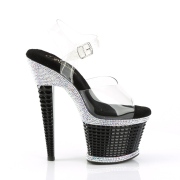 Transparente stöckelschuhe plateau 18 cm SPECTATOR-708RS pleaser stöckelschuhe