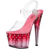 Transparente stöckelschuhe plateau 18 cm STARDUST-708T pleaser stöckelschuhe