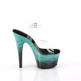 Turquoise 18 cm ADORE-708SS glitter platform sandals shoes