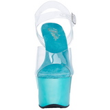 Turquoise Transparent 18 cm SKY-308 High Heels Platform