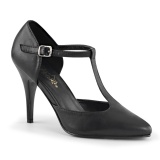 Vegan 10 cm VANITY-415 t-strap pumps high heels black