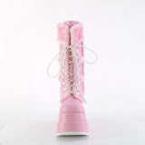 Vegan 11,5 cm BEAR-202 Demonia alternative plateaustiefel rosa