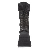Vegan 11,5 cm BEAR-202 Demonia alternative plateaustiefel schwarz