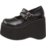 Vegan 11,5 cm DEMONIA KERA-08 gothic platform mary jane pumps