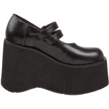 Vegan 11,5 cm DemoniaCult KERA-08 mary jane plateau pumps