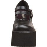 Vegan 11,5 cm DemoniaCult KERA-08 mary jane plateau pumps