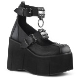 Vegan 11,5 cm DemoniaCult KERA-12 lolita plateauschuhe