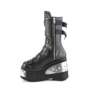 Vegan 11,5 cm KERA-108 Demonia alternative plateaustiefel schwarz