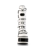 Vegan 11,5 cm KERA-108 Demonia alternative plateaustiefel weiss